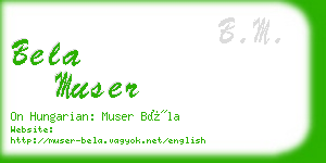 bela muser business card